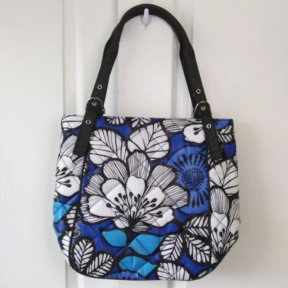 NEW Vera Bradley Blue Bayou 2 Shoulder Strap Tote Bag